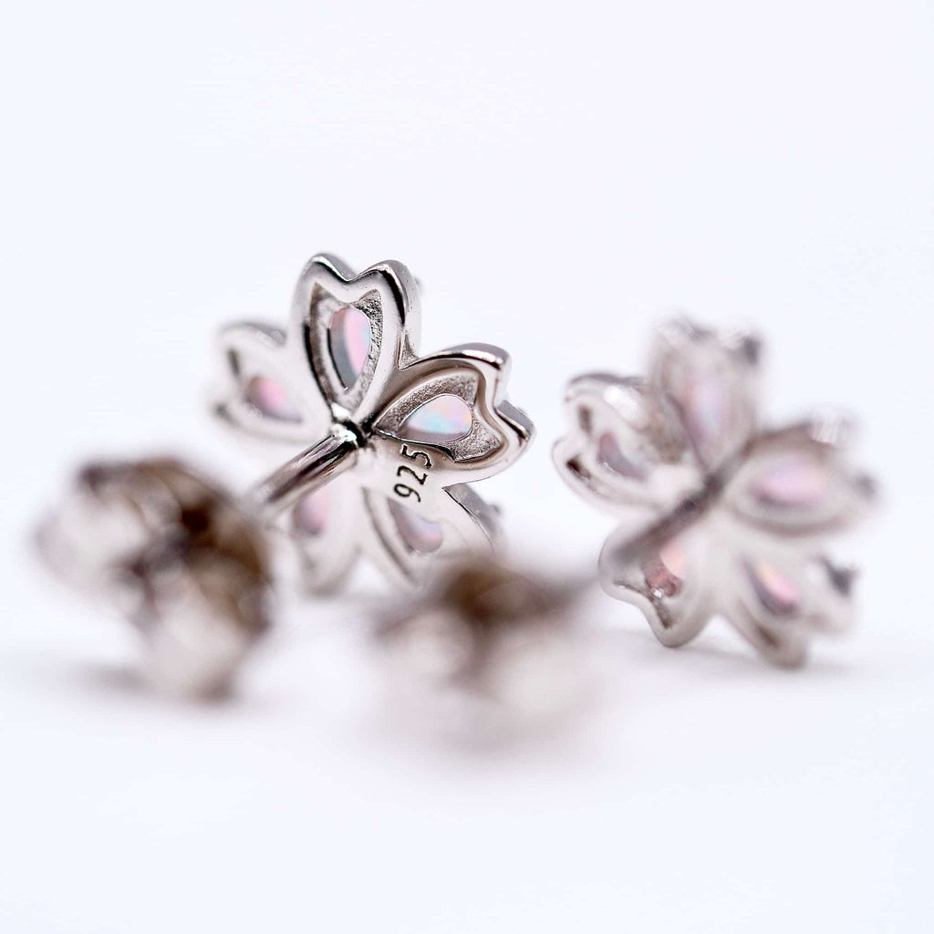 sterling silver flower earrings